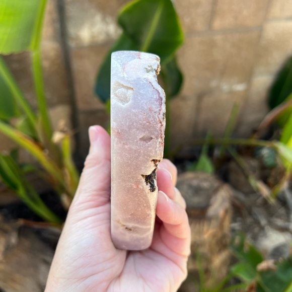 Pink Amethyst Sugar Druzy Heart with a Portal - Picture 5 of 11